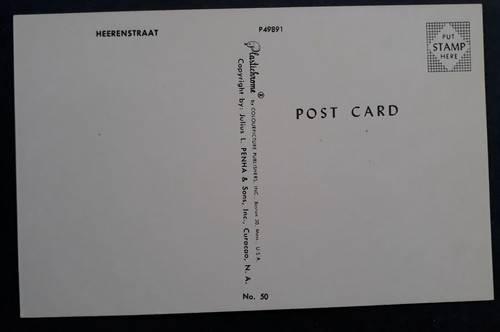 Undated Curacao Postcard-Heerenstraat Unused No Stamp - Bild 2 von 2