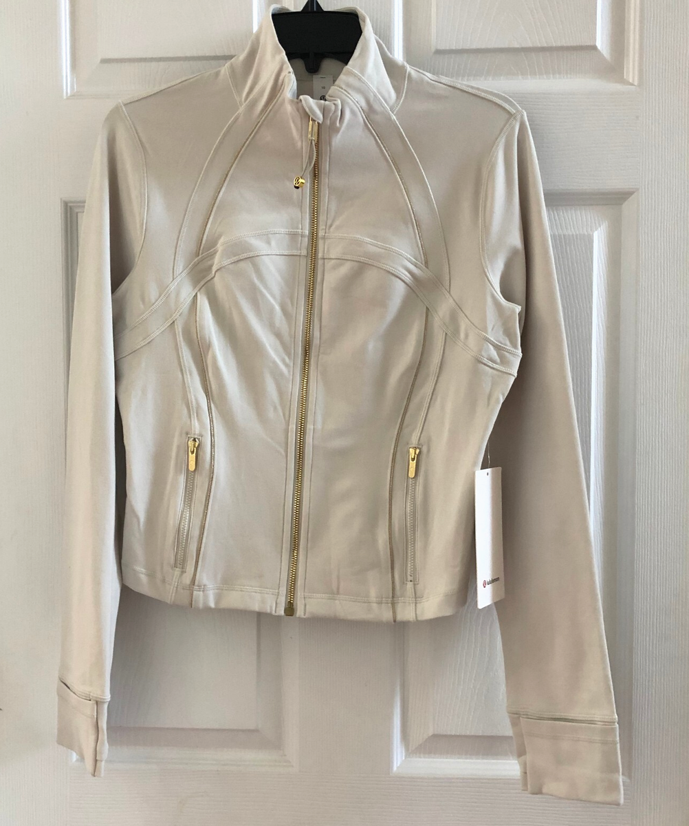 New Lululemon Define Cropped *Luon Jacket *Sparkle Size 10 Bone