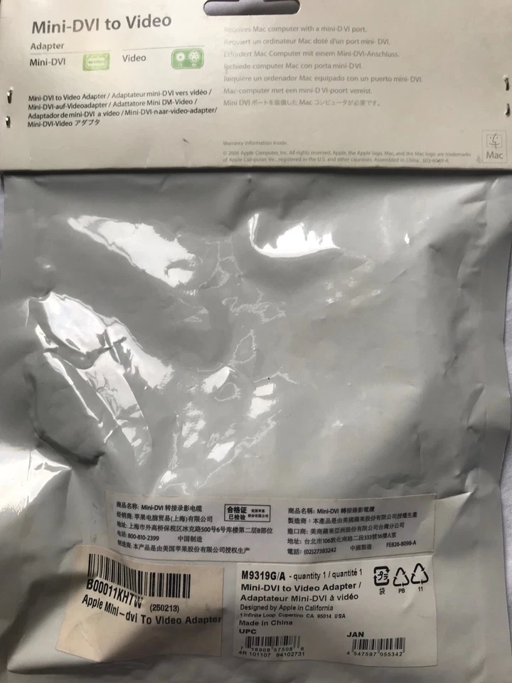 Original Apple Mini-DVI to Video Adapter - Bild 2 von 2