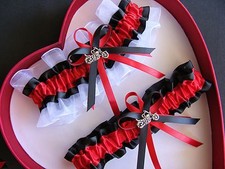 NEW Sexy Bride Wedding Garters Red Black White Prom GetTheGoodStuff Motorcycle