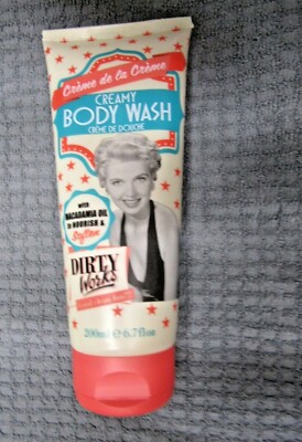 DIRTY WORKS~MACADAMIA OIL TO NOURISH & SOFTEN~CREAMY BODY WASH 6.7 OZ R7-D110