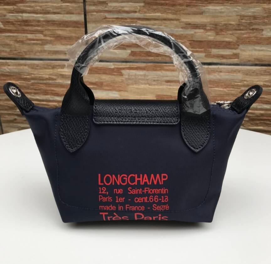 LONGCHAMP Le Pliage tres paris XS Handbag navy - polyamid