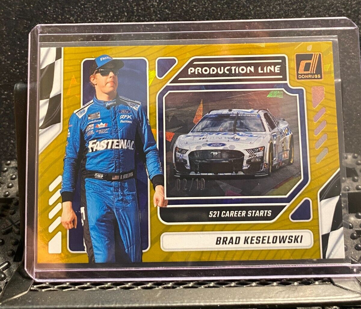 Brad Keselowski  2024 Donruss  Production Line Gold # 2/10 Card # - 6
