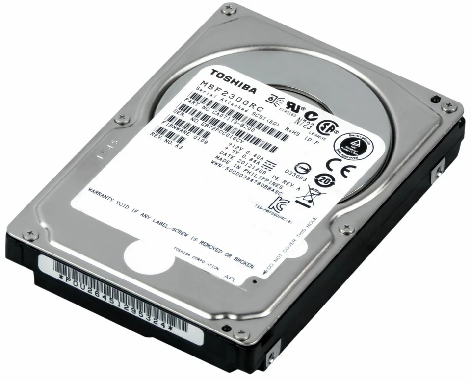 Hard Drive Toshiba 600GB SAS II MBF2300RC Enterprise 16MB 10000RPM 2.5" Inch - Image 2 of 3