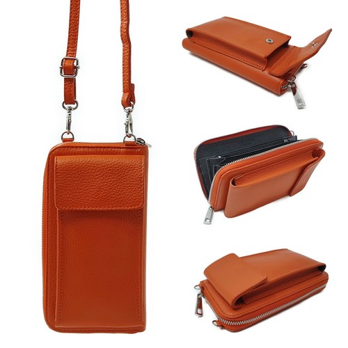 2IN1 GELDBÖRSE & SMARTPHONE HANDY TASCHE HÜLLE ITALY Umhängetasche Echt Leder - Bild 153 von 612