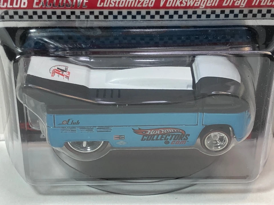 Camión de arrastre Volkswagen Hot Wheels 2007 Red Line Club personalizado azul #29/6000 Foto 4 de 4