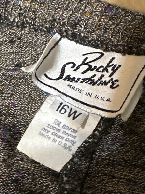 Vtg Ricky Smithline Batwing Top Shirt Sz 16W Plus Knit Stretch