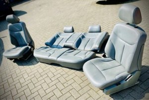 Mercedes W140 S-Klasse RHD Innenausstattung Sitze Leder grau, gebraucht