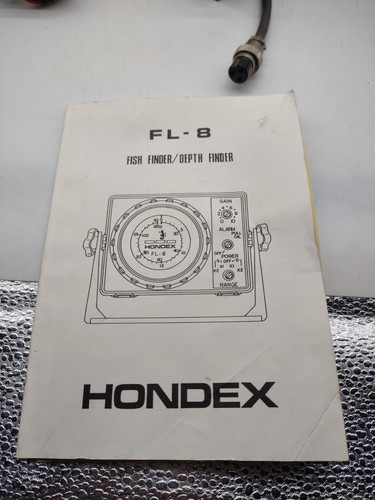 Vintage Hondex FL8 Echo Sounder with Transducer Manual Power Cord and Mounts - Picture 7 of 9