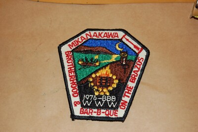 Boy Scouts Of America 1976 OA Brotherhood Bar-B-Que on the Brazos Mikanakawa BSA