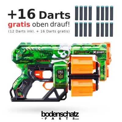 Dart Blaster X-SHOT Skins Dread ''Call to Duty'' + 16 Darts gratis