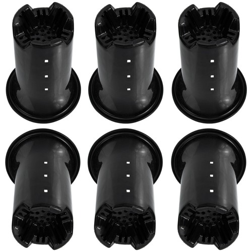 6 Pcs Plastic Planters Flower Bucket Plastic Plant Container