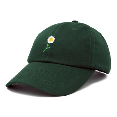 DALIX Daisy Flower Baseball Cap For Women - Black Embroidered Floral Hat, Adjustable Fit - View #9