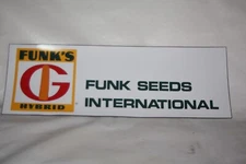 Vintage NOS Funk’s G Hybrid Seed Corn Magnetic Placard - Sign - 16" X 5 1/2"