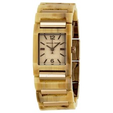 MICHAEL KORS TESSA RESIN HORN BAND,ESPRESSO DIAL, RECTANGLE MINI WATCH MK4259