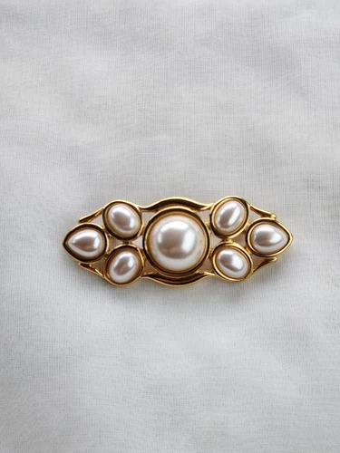 Vintage Monet Brooch Pin Faux Pearls and Gold Tone Signed Pin Costume Jewelry
