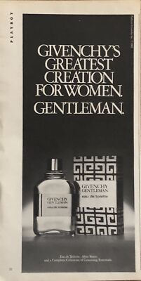1981 Givenchy Gentleman Eau de Toilette PRINT AD Greatest Creation