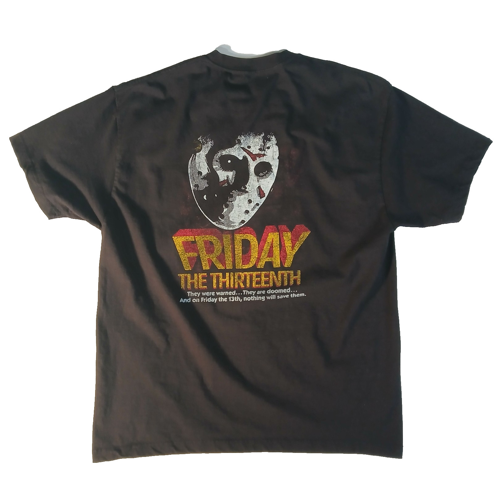 Friday The 13th Graphic T-Shirt Mens XXL Black 100% Cotton Jason Mask Mad Engine