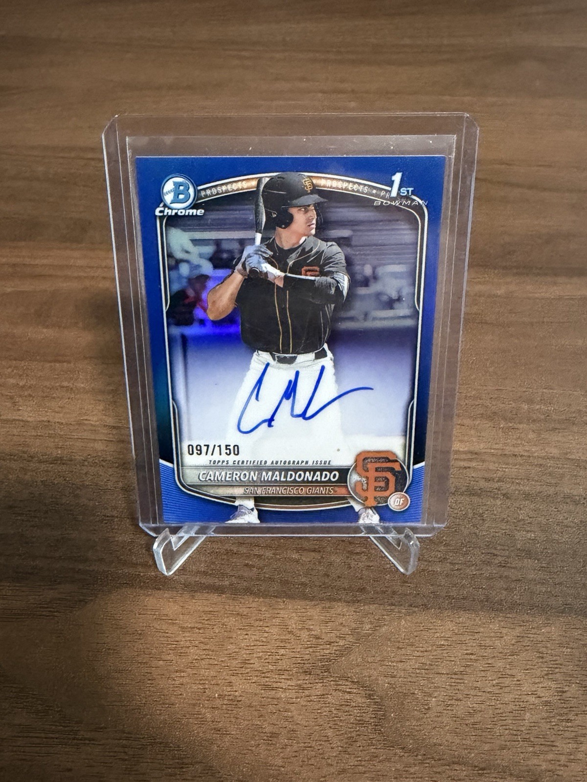 2025 Bowman Draft Chrome - Cameron Maldonado 1st Auto Blue Refractor /150