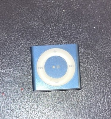 Apple iPod Shuffle 2nd Gen MP3 Player, Blue, Headphone Jack, No Screen