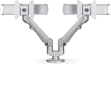 New ESI Ergonomic Solution EDGE2-MS-V2-SLV Dual Display Monitor Mount Clamp Arms
