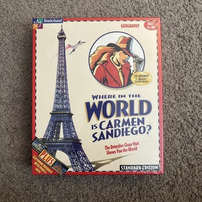 Big Box PC - Où Est Carmen Sandiego ? (CD-ROM) - Jeu éducatif Broderbund - Très Bon état