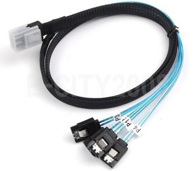 Internal Mini SAS SFF-8087 36Pin to 4 x SATA 7 Pin External Adapter Kabel 50cm