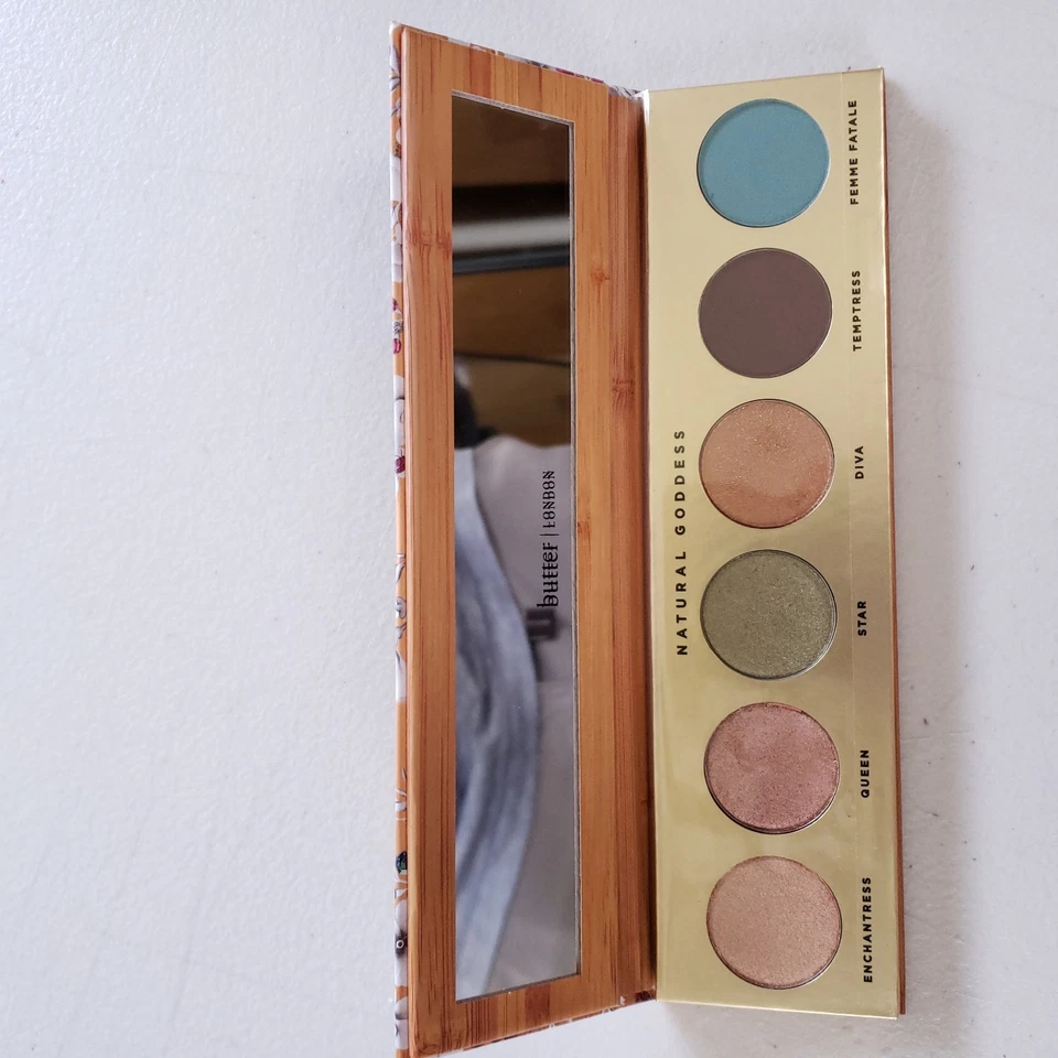 Butter London Natural Goddess Eyeshadow Palette 6 Colors Shimmer Matte Travel - Image 3 of 3