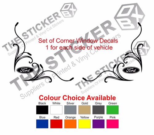 Transit Corner Window Decals x2 Van Window Vinyl Stickers - Picture 2 of 2