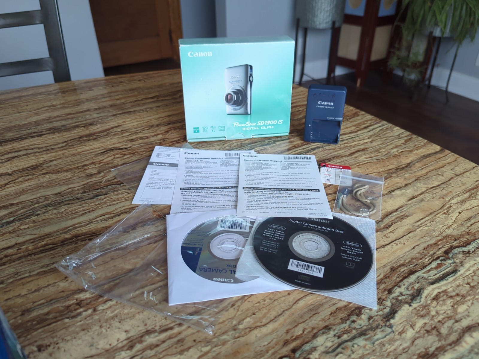 Canon PowerShot SD1300 IS Digital ELPH Camera Box with Accessories Only