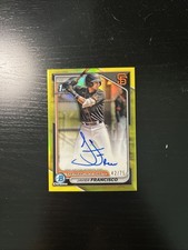 2024 Bowman Chrome Javier Francisco 1st #CPA-JFA Yellow Refractor Auto/75 Giants
