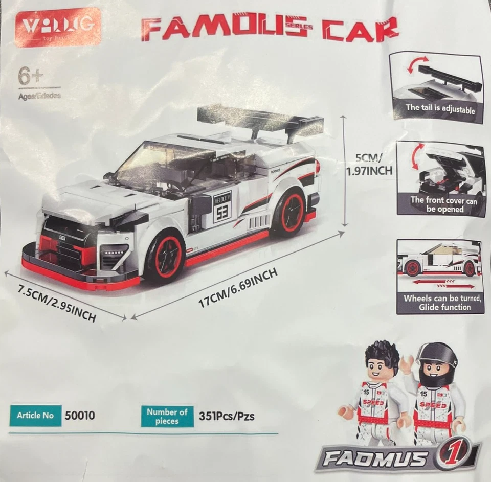 WILUG #50010 - Racing Car - Building Block Set - Image 3 of 4