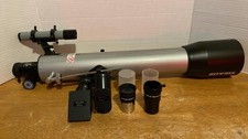 Meade 70AZ Refractor Telescope w/ Tripod, Eyepieces, Case  Manuals