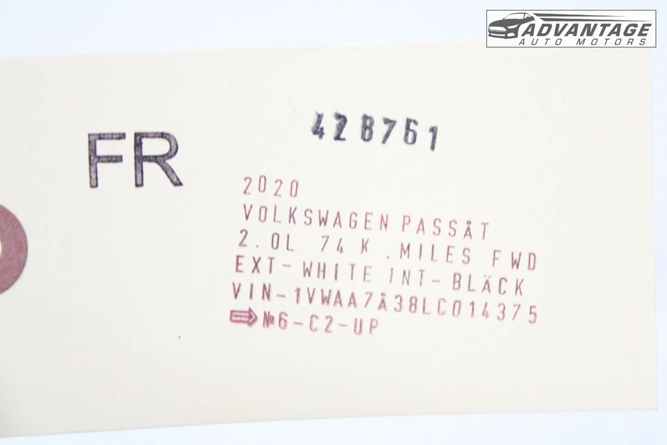 RÓTULA SUSPENSIÓN DELANTERA DERECHA VOLKSWAGEN PASSAT 2012-2022 OEM Foto 4 de 4