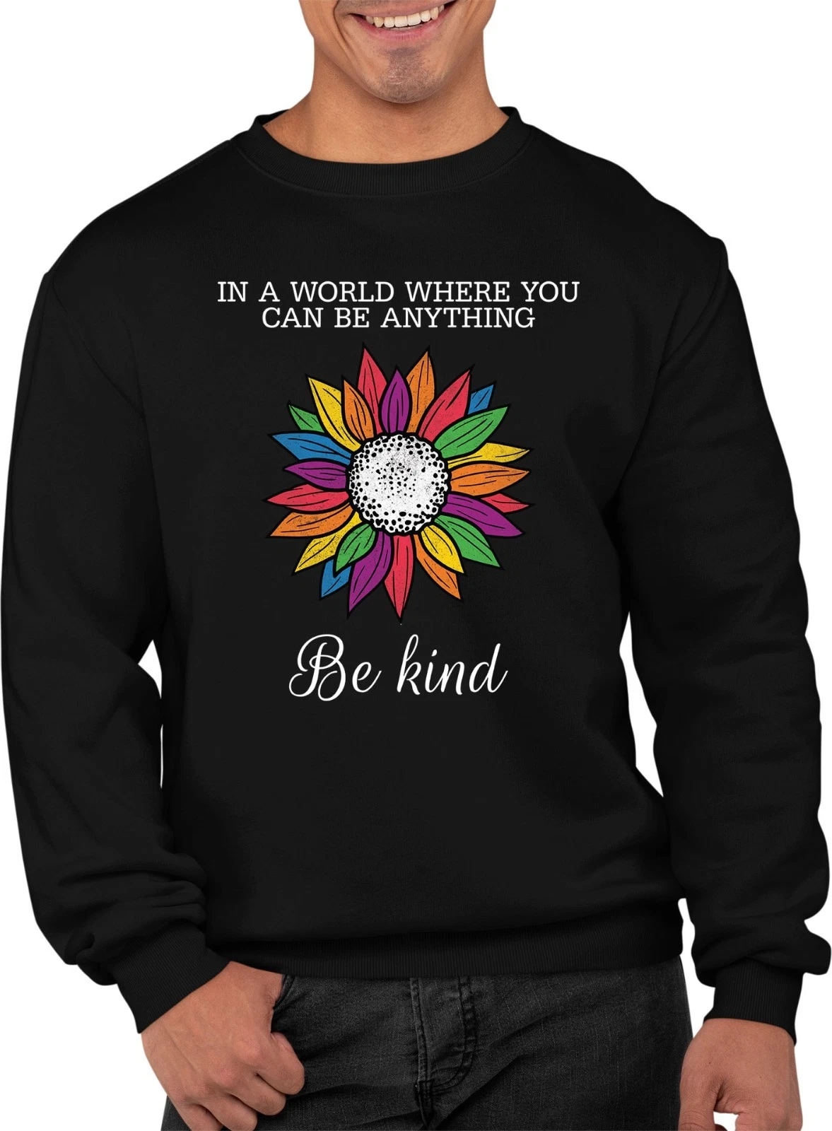 LGBTQ Pride Rainbow Sunflower Sweatshirt Personalised Jumper Unisex