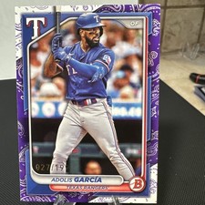 2024 Bowman Blue Pattern Adolis Garcia #6 Texas Rangers /125