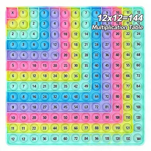 1Pc Multiplication Times Table Pop It Maths Fidget Toy Kids Learning Educational