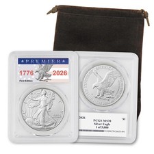 2026 PCGS MS 70 Premier Edition 1776-2026 American Silver Eagle Limited to 5000