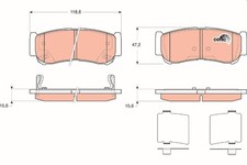 Gdb3419 Trw Brake Pad Set Disc Brake For Hyundai