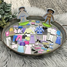 Melissa Doug Best Friends Magnetic Dress-Up Wooden Play Set Lot Of 67 Pieces