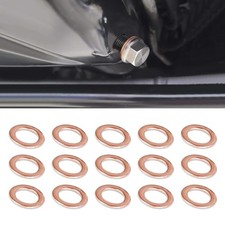 15PCS Oil Drain Plug Gasket, Drain Plug Washer, 14mm Copper Crush Washers Oil