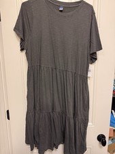 New Old Navy short sleeve gray swing dress, women's dress, size XL Tall
