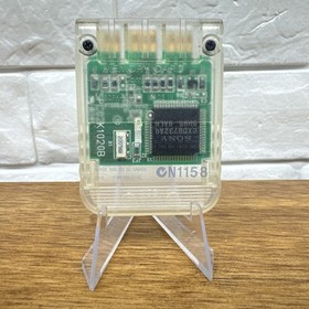 Sony OEM PlayStation 1 PS1 Memory Card Clear SCPH-1020 Refurbished Tested PSOne
