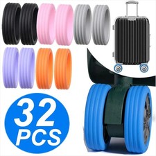 8PCS LUGGAGE WHEEL COVER SILICONE REDUCE NOISE SUITCASE CASTER WHEEL PROTECTOR