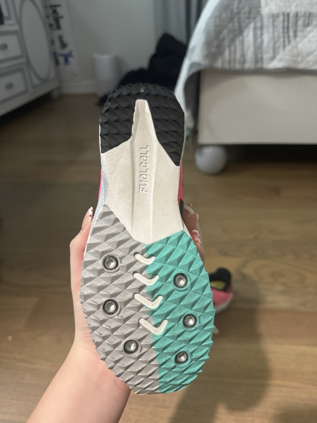 Cross Country Spikes Size 6.5 New Balance Hot Pink Running Shoes thumbnail 2