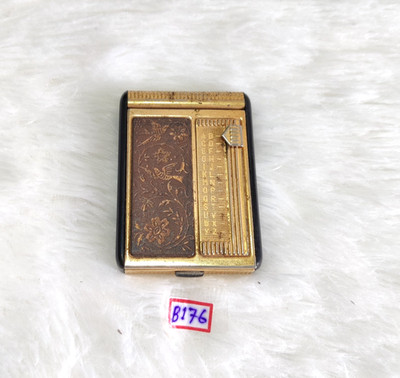 Vintage Blumenmuster Kunst Kompakt Alphabet Tuner Metall Telefon Alte Taschen