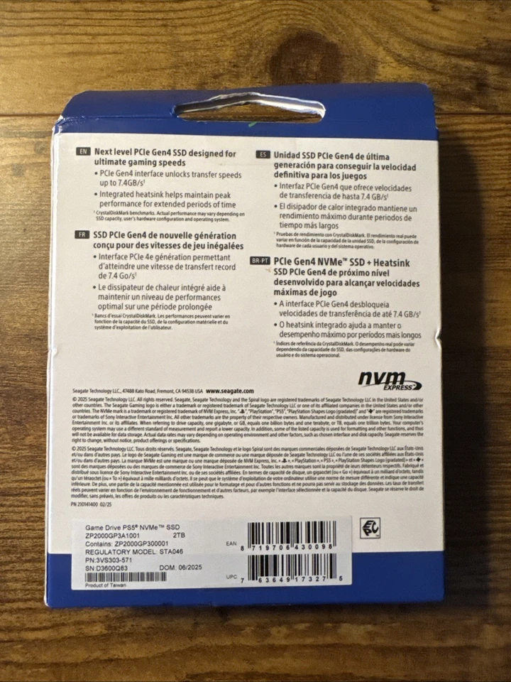 SEAGATE GAMING PS5 Nvme 2TB SSD PLAYSTATION - Image 2 of 2