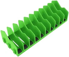 10-Slot Plier Organizer Rack Non-Slip Rubber Tool Storage Green