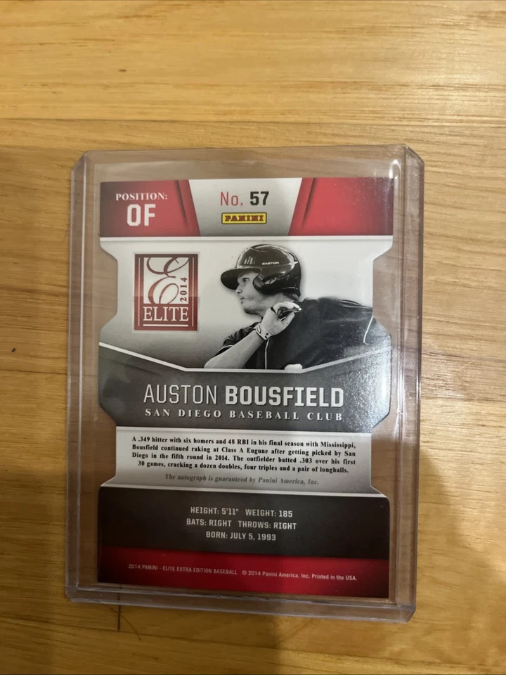 2014 Panini Elite Extra #57 Auston Bousfield Signatures #/75 Auto - Image 2 of 2
