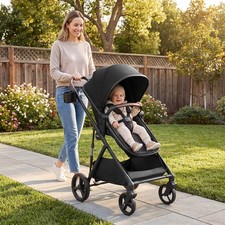 2 in 1 Baby Stroller with Bassinet w/Reversible Seat, Adjustable Canopy